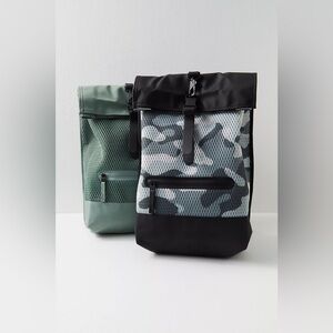 Free People RAINS Rolltop Rucksack Mesh Backpack